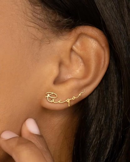 Black Friday Sale! UNIQUE ♥ Personalized Fashionable Name Earrings PERFECT GIFT ♥ Make your friends or family happy with this exclusive gift. | Regal Collective