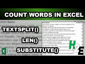 How to Count Words in Excel