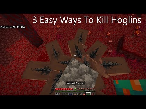Minecraft Hoglins, 3 easy ways to kill | Java and Bedrock
