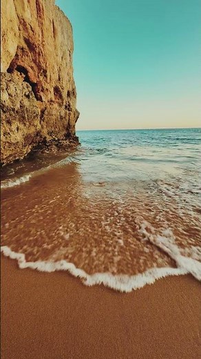 Ocean Waves 57 Seconds for Sleep & Relax — No Music | Where the Sunset Tide Brushes the Rock