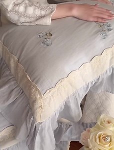 Princess Cotton Ruffle Bedding Set, Bow Duvet Cover for Girls, Blue Pink Duvet Cover Set, Luxury Bedding Set, Bedding Aesthetics - Etsy
