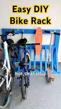 Easy DIY Bike + Scooter Rack for Kids