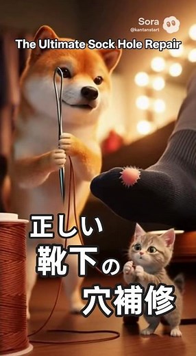 正しい靴下の穴の直し方 (The Ultimate Sock Hole Repair)