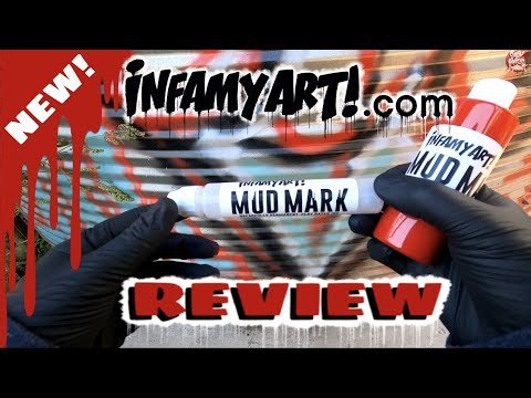 Mud Mark mop and ink review. Blood Shed Red (INFAMY ART.COM)