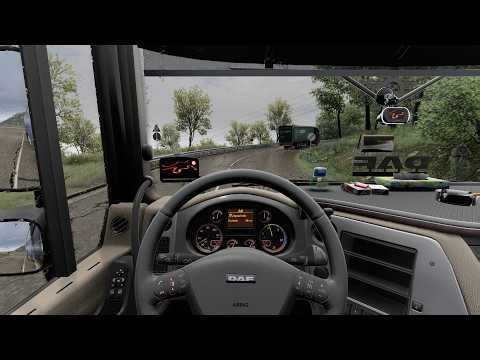 DAF XF 105.360|Realistic Driving|Euro Truck Simulator 2|SnowyMoon V2 Mod Gameplay