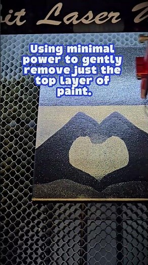 Rabbit Laser USA's DL-40-6040 Laser Engraving a Painted Canvas