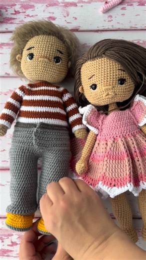 Cute bride and groom | Amigurumi dolls and bunnies