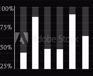 Constantly changing flickering stock graph, creative infographics animation in 60fps UHD resolution. Data Visualization. Forex trade graph.