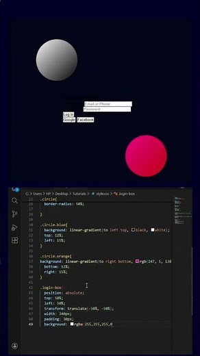 Stop making boring login pages. Try Glassmorphism! ✨ (HTML/CSS) #html #css #uidesign