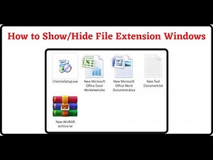 How To Show & Hide File Extension in Windows 10