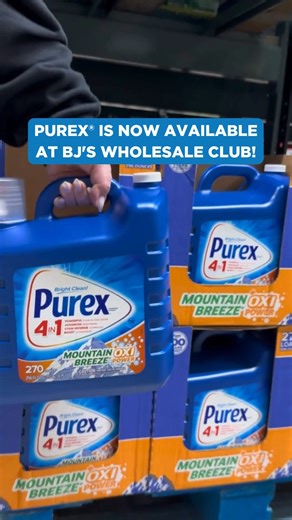 Purex® Advanced Oxi Mountain Breeze® is here, exclusively at BJ's Wholesale Club 🛒✨ ✅ Powerful clean ✅ Advanced brightening ✅ Stain defense technology ✅ Boost of long-lasting freshness Leave your laundry with a crisp Mountain Breeze® scent you love. 🌲 Washes up to 270 loads and comes in a value-size 296 fl. oz—stock up today! #purex #purexlaundry #laundrytok #cleantok #bjswholesale | Purex