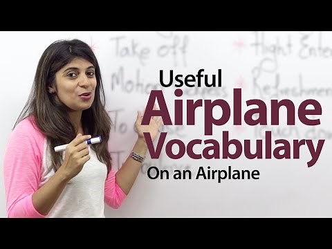 On an Airplane - English Vocabulary Lesson