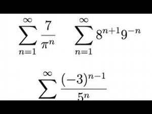 Calculus II: geometric series 3 examples
