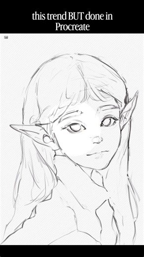 Glass Transition Art ✨| Procreate Speedpaint |Sketch to Color Anime Transformation#shorts#digitalart