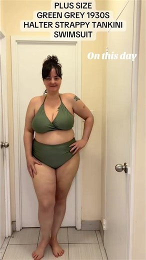 #onthisday 2025 and still obsessed with this bikini!! Retro stage for the win! #plussize #shorts