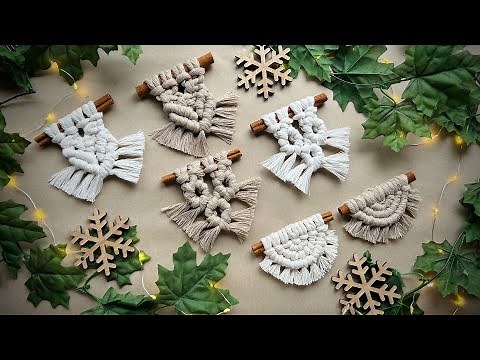 3 Simple Macrame Christmas Tree Ornaments - Easy Macrame Tutorial