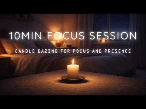 Candle Gazing for Focus 🔥 10 Minute Trataka Meditation | Safe Night Room