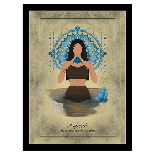 Throat Chakra Poster Printable - I Speak My Truth Affirmation Blue Spiritual Wall Art Boho Digital Download - Etsy