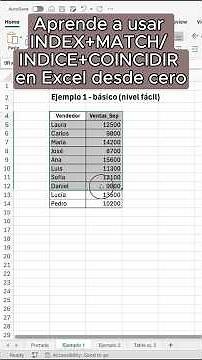 Ejemplo de ÍNDICE + COINCIDIR / INDEX + MATCH en Excel | Conecta datos paso a paso