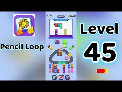 Pencil Loop Level 45 Walkthrough ✏️🧩| Tricky Drawing Puzzle Solution | Go Answer