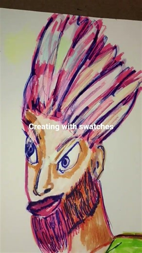 Creating with swatches #alwaysaudrea #drawing #art