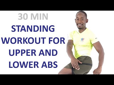 30 Minute Standing Workout for Upper Abs and Lower Abs - No Equipment No Jumping