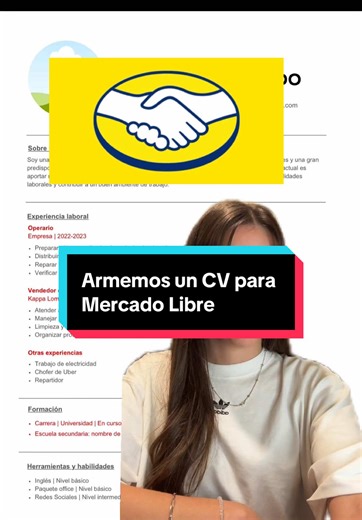Guía para Armar un CV para Mercado Libre