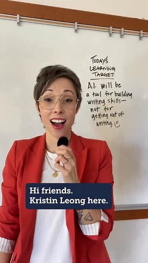 Episode links in the comments! 👇 If you’re struggling to AI-proof your writing curriculum, you’re not alone. In the new episode of our School of Practice podcast, Kristin talks to high school ELA teacher Jen Roberts about how she helps her students learn how to use AI to strengthen their writing—not do their thinking. Listen to the episode to get the strategies Jen’s developed to weave AI into the writing process to deliver thoughtful, authentic student writing! ✏️ | Edutopia