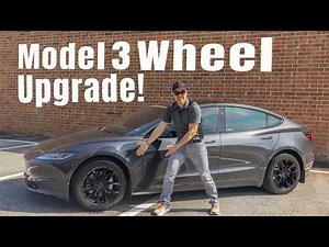 Tesla Model 3 Wheel Upgrade! T Sportline 18" TSS in Satin Black Rims on Stealth Gray 2026 Highland