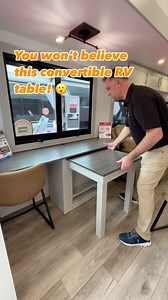 🙌 Best RV Table Ever! Once pulled out all the way you can use the ottoman on one side and 2 chairs on the other. Yet another innovative feature by @brinkley_rv I neeeeed this table!😍🤣 ❓Anyone else? (Thanks to the amazing Jerimiah Borkowski for the table demo!) ——————————— 🚐 Our family has RVed full-time for 8 years across 42 states. We share BOTH the benefits and challenges of RVing, RV tips, RV living, and amazing destinations. Follow 👇 @theadventuredetour ——————————— #fifthwheel #rvs #rvt