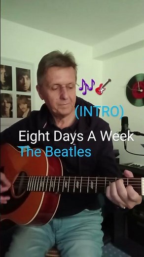 How to play the INTRO of " Eight Days A Week" by The Beatles (#shorts #tutorial #music #guitar )