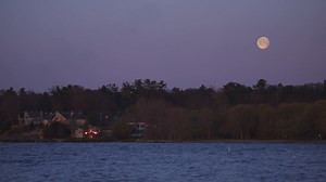 22 reactions | Moon setting - April 25th 2024 Rising sun reflecting on the house in the lower left Mississauga, Ontario Canada  | Lunar 101-Moon Book | Facebook
