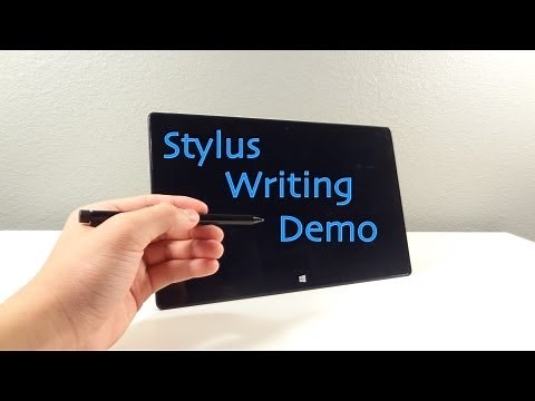 Microsoft Surface Pro Stylus Writing Input Demo (Wordpad)