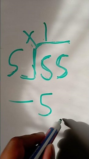 55 divide by 5 using long division