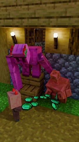 Minecraft sad copper golem vs imposter baby villager