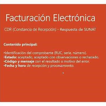 📥 ¿Qué es el CDR en la Facturación Electrónica SUNAT? | Constancia de Recepción Explicada 💡