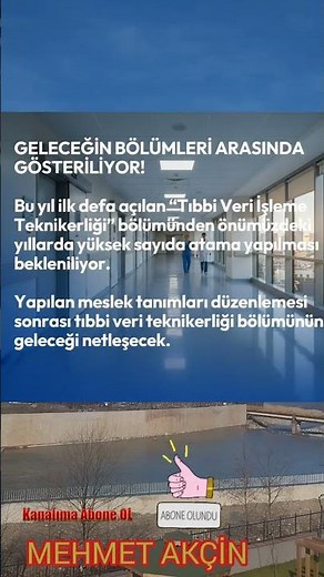 TIBBI VERİ İŞLEME TEKNİKERLİĞİ GELECEĞİN MESLEĞİ OLUYOR! #2026 #bilgilendirme #tıp #tekniker #veri