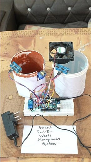 How to make smart dual bin waste management system using Arduino,servo and ultrasound sensor