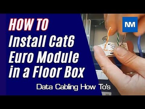 How to Install a Cat6 Euro Module in a Floor Box (Data Cabling)