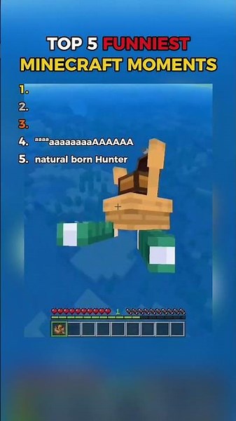 TOP 5 FUNNIEST MINECRAFT MOMENTS #minecraft #memes #shorts