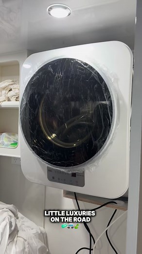 For the long trips that deserve the comforts of home 🧼 this caravans new washer/dryer will keep life on the road clean, comfy & carefree. Get in touch with any questions today (07) 5443 1036 #caravan #queensland #luxurytravel #offgrid #summer #caravanlife | Suncoast Caravan Service