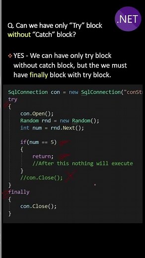 Can we have only Try block without Catch block ?