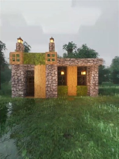 Easy cozy Minecraft house build tutorial 🪵 #minecraft #shorts #tutorial