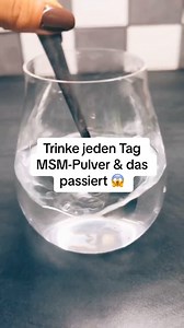 Trinke jeden Tag MSM-Pulver & das passiert 😱MSM wird auch als Nahrungsergänzungsmittel verwendet und ist bekannt für seine entzündungshemmenden Eigenschaften und seine Fähigkeit, die Gelenkgesundheit zu fördern. Schwefel ist das dritthäufigste Mineral im Körper und spielt eine wichtige Rolle bei zahlreichen Körperfunktionen.#msm##gelenke#entzündungshemmend#tipsandtricks #gesunderlebensstil #reuma #schmerzen | Michaela Weber