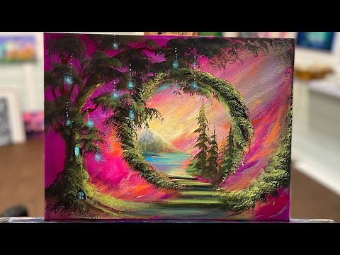 Acrylic Fantasy Painting Tutorial of “Step Into My World”