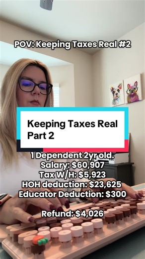 This reel is to give you an example that taxes are NOT Cookie Cutters. Your refund or tax bill depends on various things. ✔️Filing Status ✔️Number of dependents ✔️Gross Income ✔️Deductions you qualify for ✔️Tax Credits that you can qualify for Is important that always choose a credit tax professional or if you like to DIY make sure that you are getting the correct deduction and/or credits. I’m accepting new clients. There’s a consulting fee of $125 that will be applied to your final tax return i