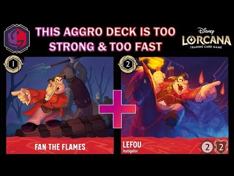 🔴🟣 THE BEST AGGRO DECK IN LORCANA IS RUBY AMETHYST - Disney Lorcana Gameplay & Deck List