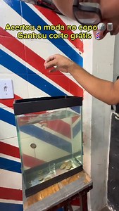 Será q o ele passou no desafio da moeda no copo?🪙💈 #barbeariadaresenha #moeda #brincadeira | Filipe Araújo