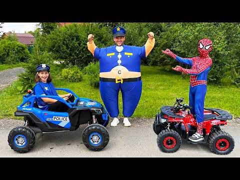 Superhero and kids police adventures with Sofia and Max