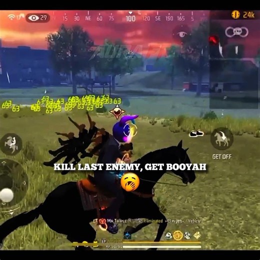 فري فاير 🎯: 90 KILLS WITH A HORSE — ٩٠ قتلة باستخدام الحصان 💥🐎